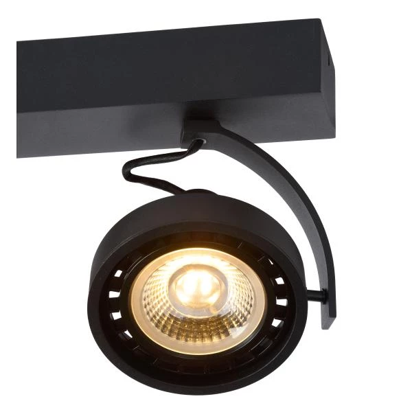 Lucide DORIAN - Plafondspot - LED Dim to warm - GU10 (ES111) - 3x12W 2200K/3000K - Zwart - detail 1